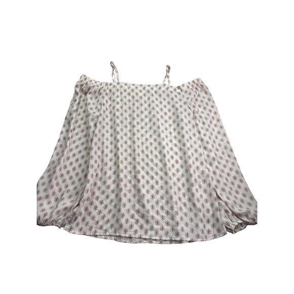 Pleione Off The Shoulder Blouse Top S Spaghetti Straps Multicolor Semi Sheer - Picture 1 of 6